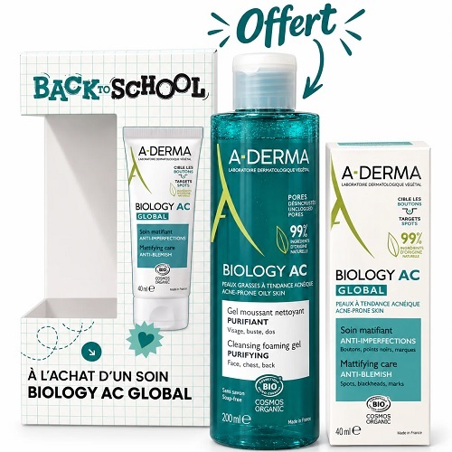 A-Derma Coffret Biology AC Global [Gel Nettoyant Offert]