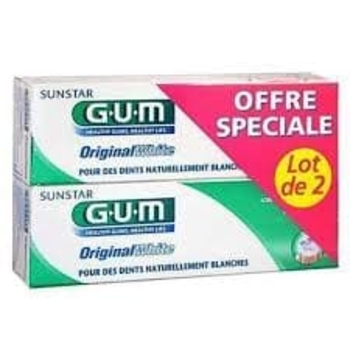 gum dentifrice original white lot de 2