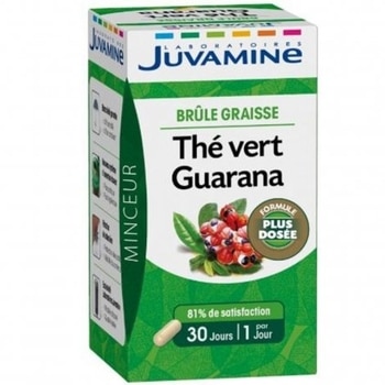 juvamine minceur brule graisse the vert guarana 30 gelules