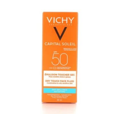 Fluide Matifiant Visage Vichy Idéal Soleil SPF50 - Toucher Sec, 50 Ml, Protection Solaire Haute, Neuf