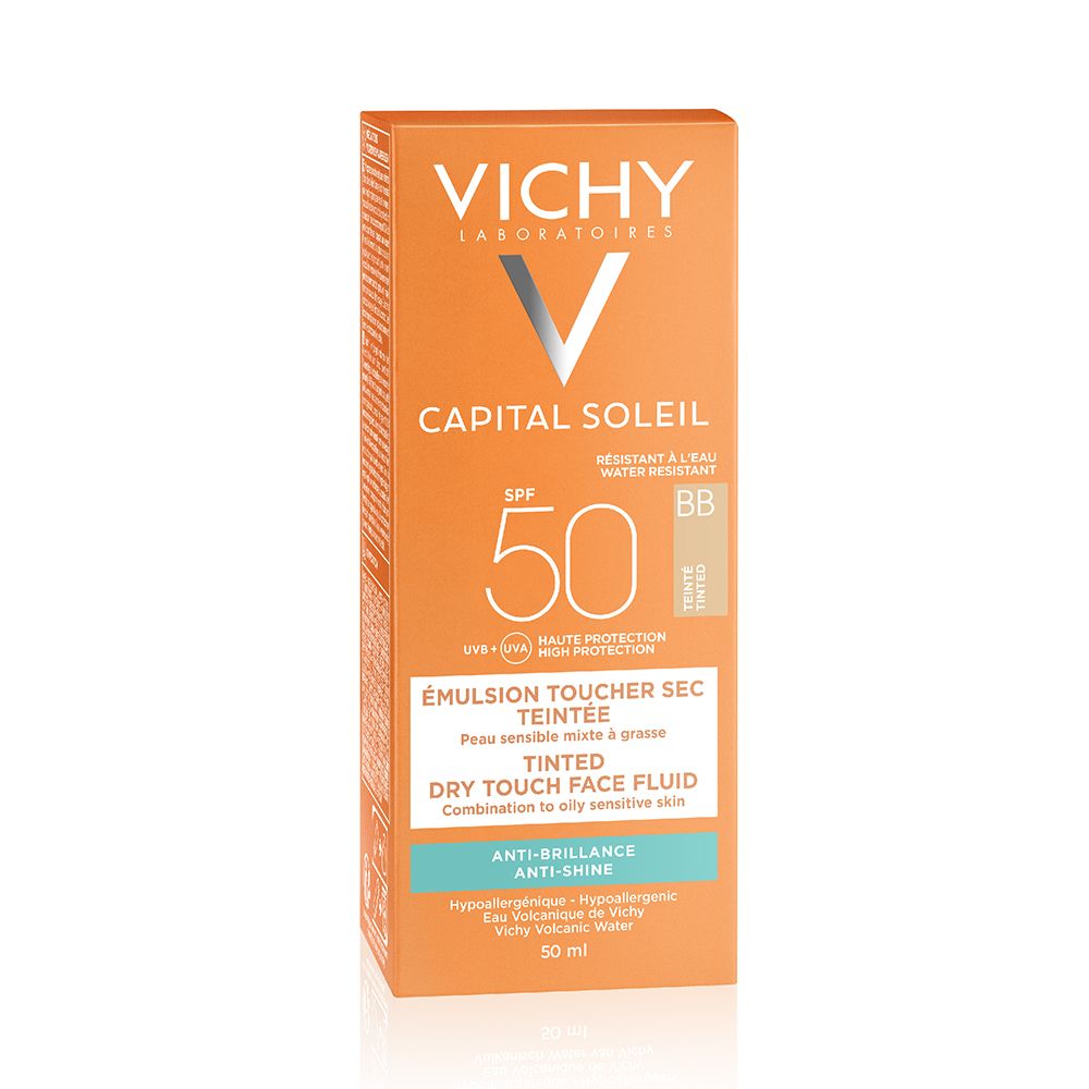 Vichy Capital Soleil BB émulsion toucher sec teintée spf50+ 50 ml