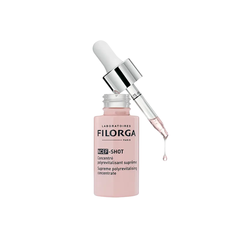 FILORGA NCEF-SHOT - Sérum Concentré Anti-Rides Fermeté et Eclat Cure 10 Jours - Visage - Tous Types de Peaux, 15ml