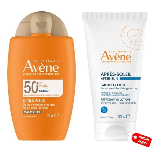 Avène Solaire Pack Ultra-Fluide Perfecteur + Lait Réparateur Offert