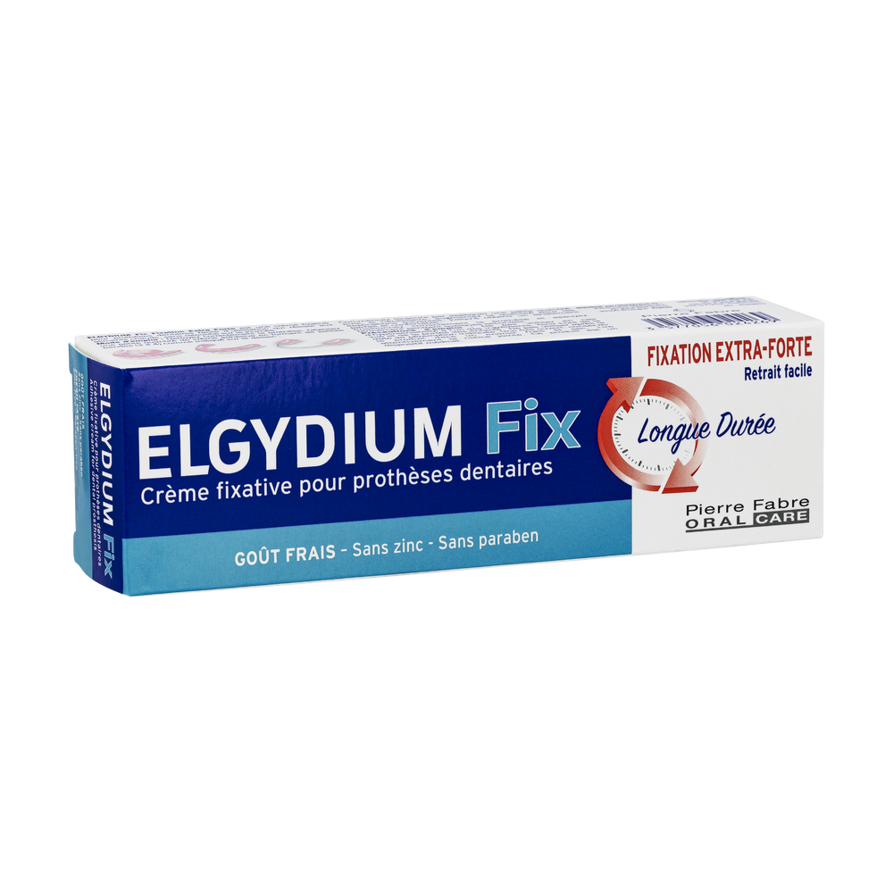 3577056024269 Elgydium Fix Extra Fort Crème Fixative 45 g Pierre Fabre Oral Care