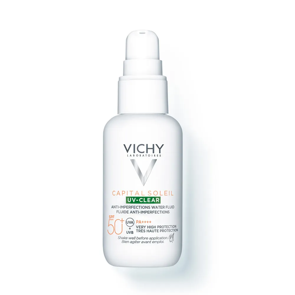 vichy capital-soleil uv-clear spf50 fluide solaire anti-imperfections