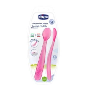 chicco-softly-spoon-rose-cuillères-en-silicone-6m+-8058664061846