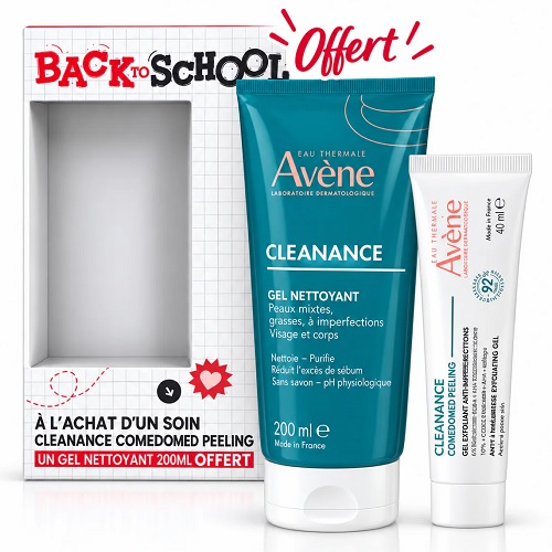 Avène Coffret Cleanance Comedomed Peeling & Gel Nettoyant Offert