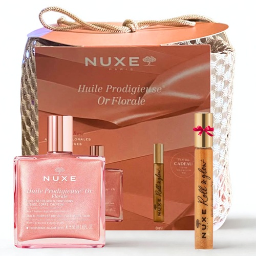 Nuxe Trousse Huile Prodigieuse Or Florale 50 ml [Roll & Glow Or Offert]