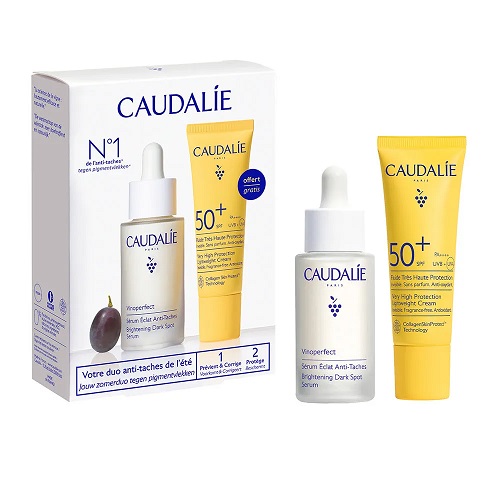Caudalie Vinoperfect Duo Anti-Tache Sérum & Fluide SPF50+