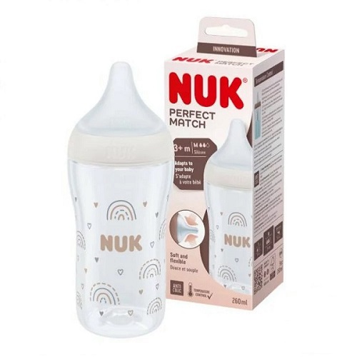 Nuk Biberon Perfect Match Température Control 3M+ 260 ml