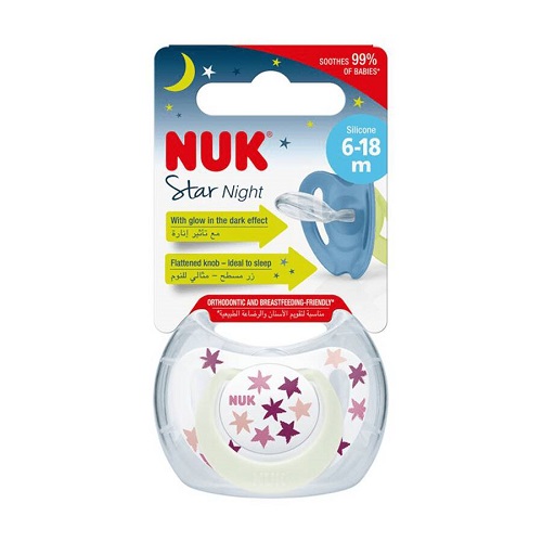 Nuk Sucette Star Night 6-18Mois