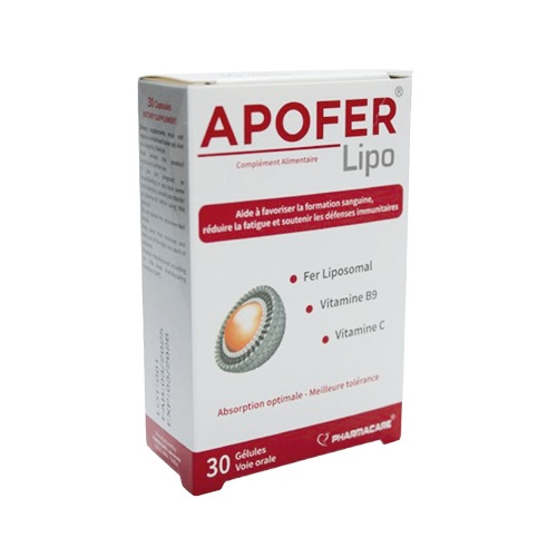 Pharmacare Apofer Lipo 30 Gélules