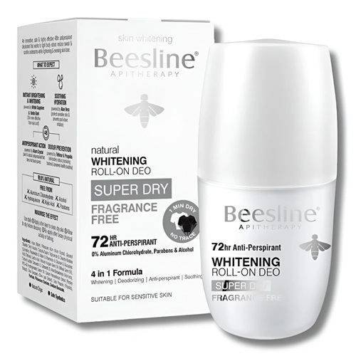 Beesline Déodorant Whitening Super Dry Sans Parfum 72H