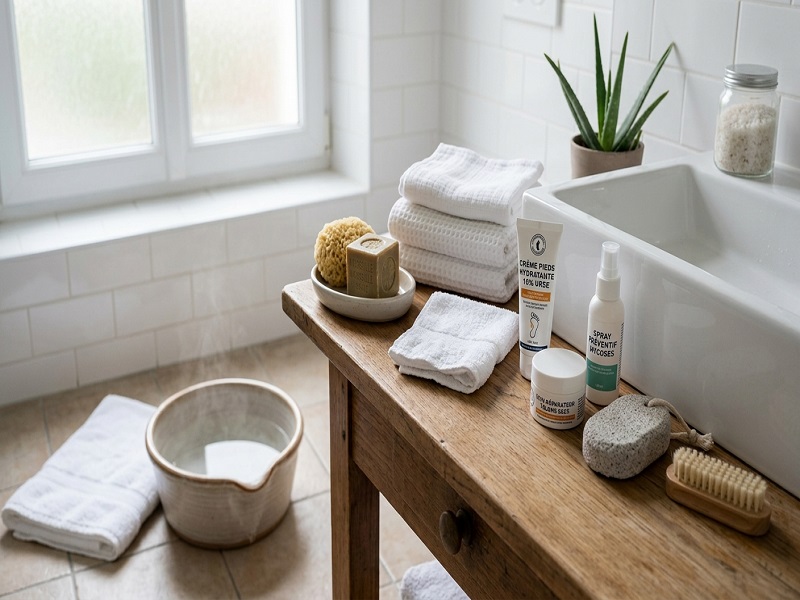 routine de soins des pieds étape par étape