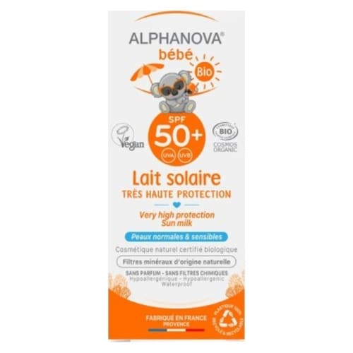 Alphanova Bébé Bio Lait Solaire SPF50+ 50 g
