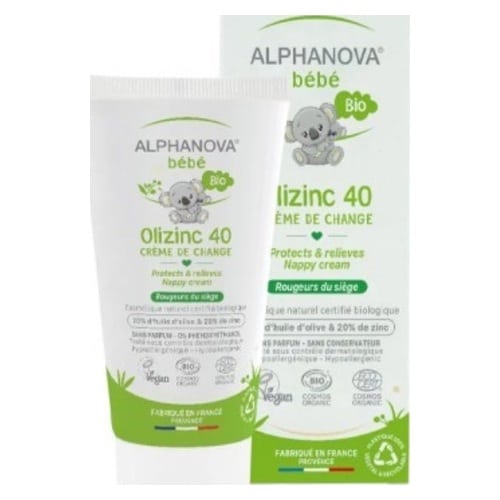 Alphanova Bébé Bio Olizinc 40 Crème de Change 50 g