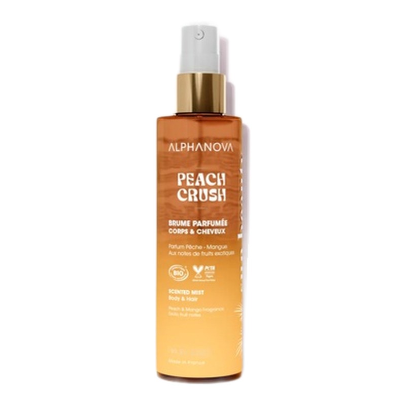 Alphanova Peach Crush Brume Parfumée Pêche Mangue 100 ml
