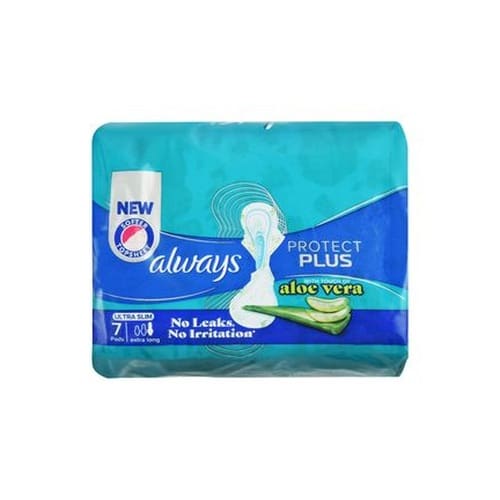 Always Protect Plus Aloe Vera Ultra Slim Extra Long — 7 serviettes