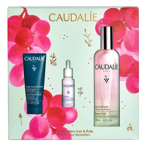 Caudalie Coffret Nos Bestsellers Soin & Éclat [Eau de Beauté 100 ml + Masque Détox + Sérum Vinoperfect]