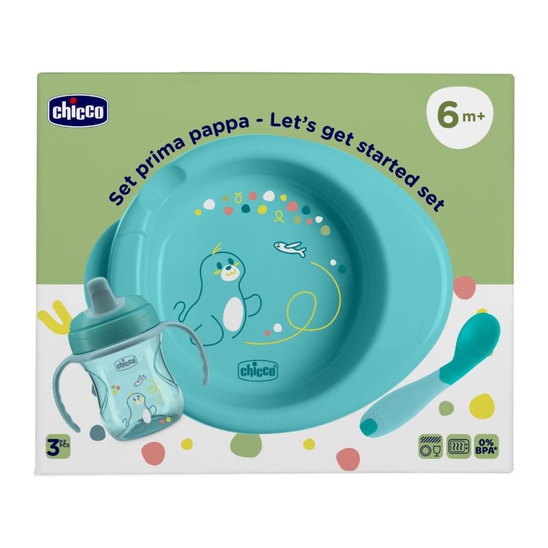 Chicco Coffret Repas 3 Pièces Bleu