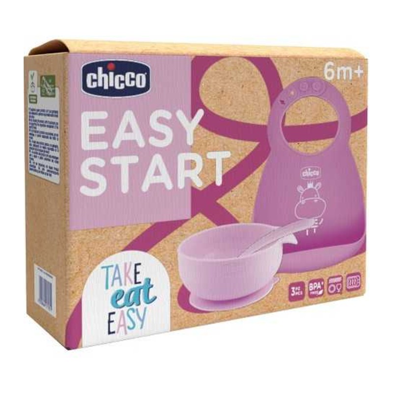 Chicco Coffret Repas 3 Pièces Rose