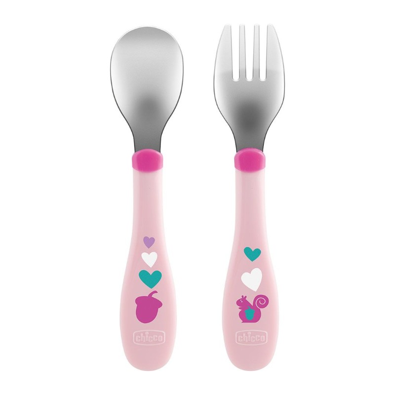 Chicco Couverts Métal 18M+ Girl