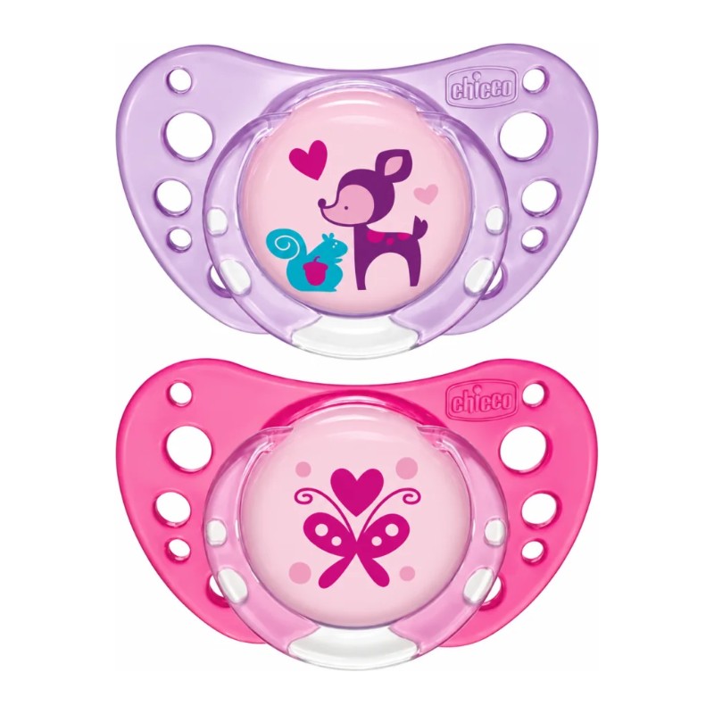 Chicco Sucette Air Rose 0-6M 2p