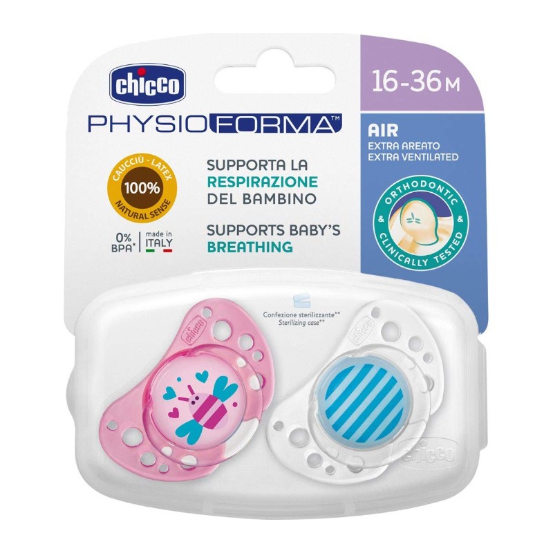 Chicco Sucette Air Rose 16-36M 2p