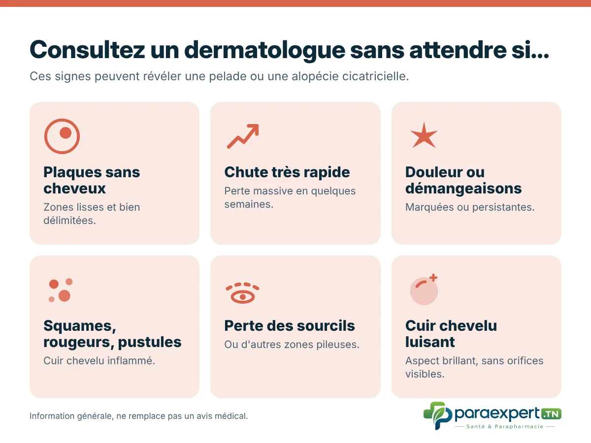 Chute de cheveux : 6 signes d'alerte qui imposent de consulter un dermatologue