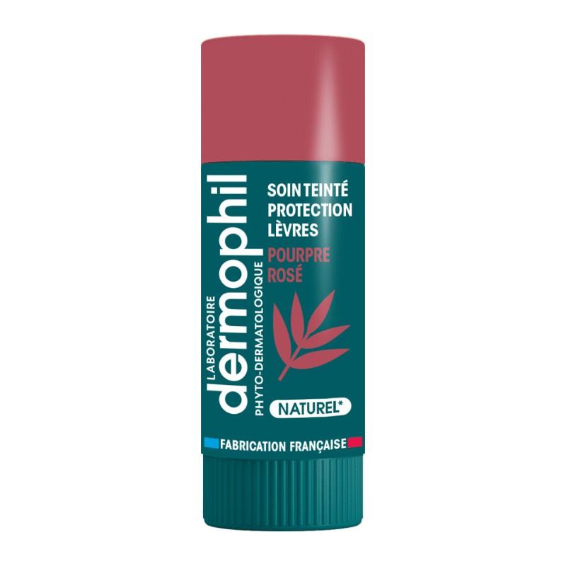 Dermophil Stick Lèvres Soin Teinté Pourpre Rose 4 g
