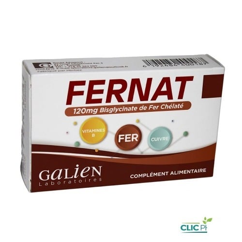 Galien Fernat Fer Bisglycinate 120 mg 30 Gélules