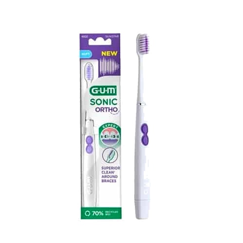 GUM Sonic Ortho 4102 Brosse à Dents à Piles