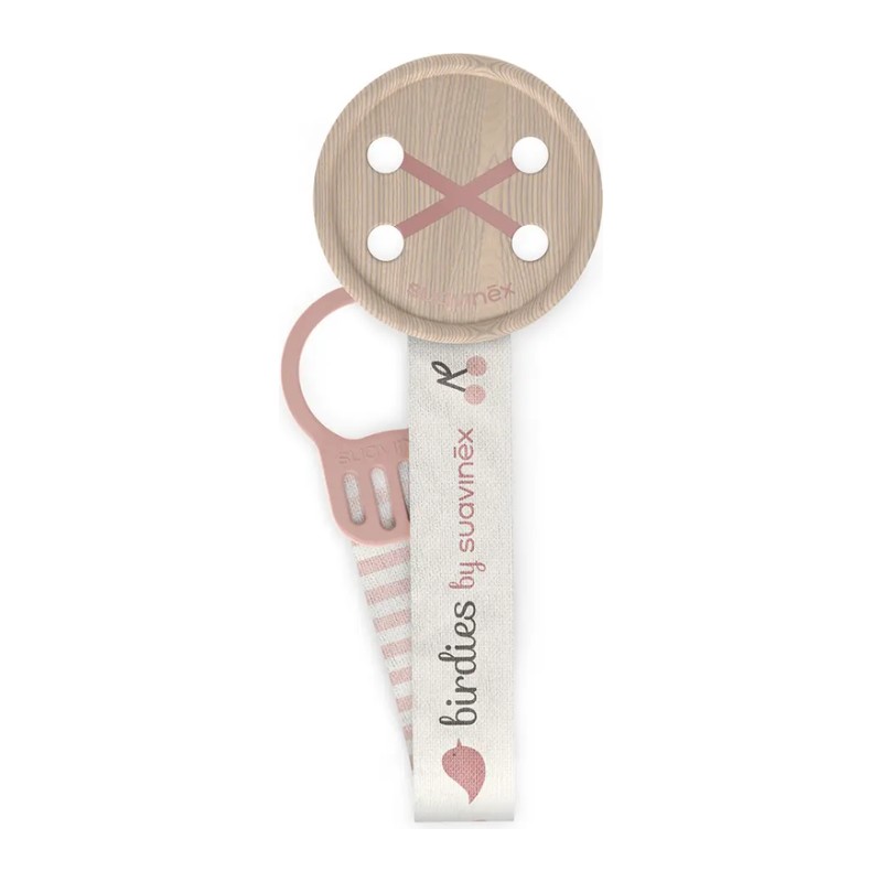 Suavinex Attache Sucette 0M+ Ruban Rose
