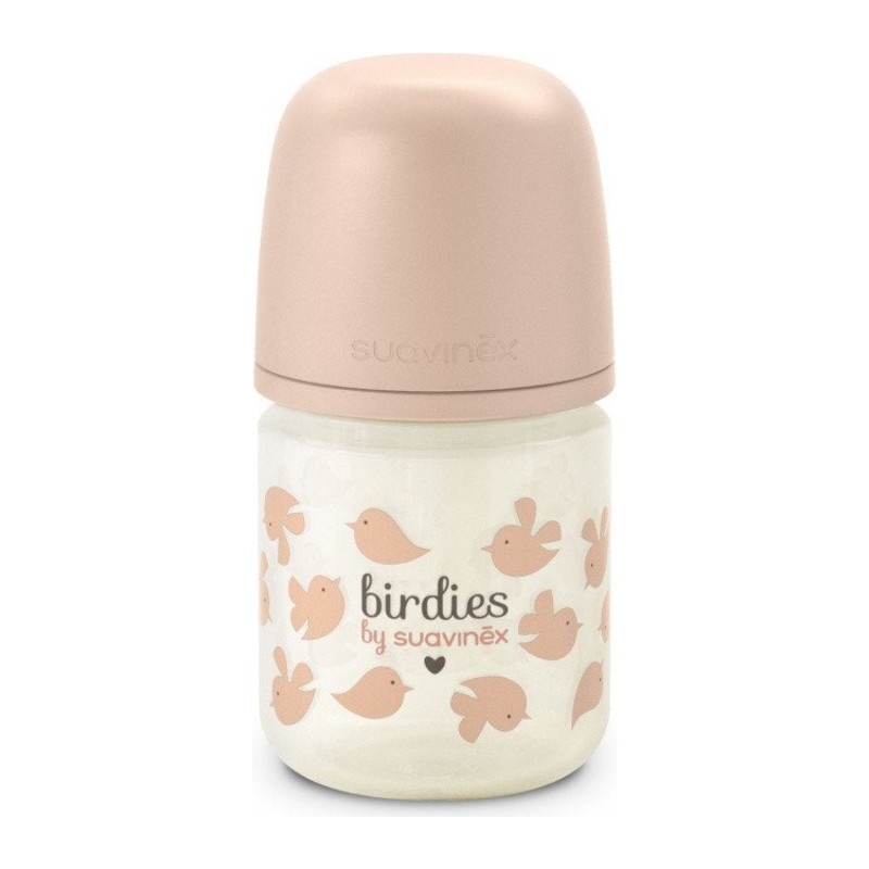 Suavinex Biberon SX Pro Verre Anti-Colic 0M+ Rose 120ml